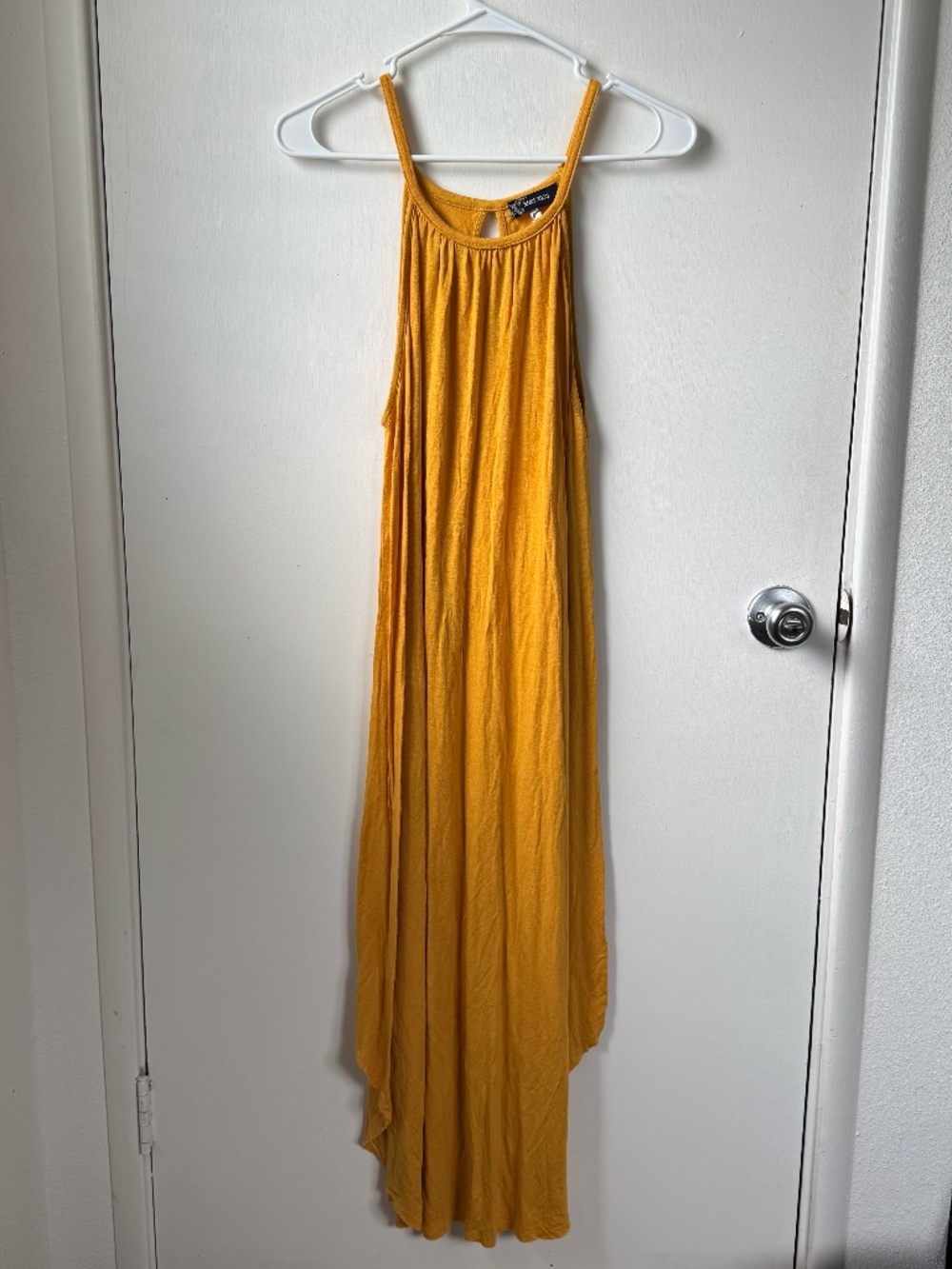 yellow long dress size small